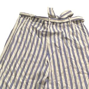 Halogen Striped cropped pants Blue and White Sz 3X